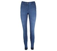 HKM Summer Denim Easy 3/4 S. Pantalones de Montar para Mujer Azul Vaquero/Azul Oscuro 72