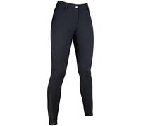HKM Sunshine Rodillera Silicona Pantalones de Montar para Mujer Negro 38