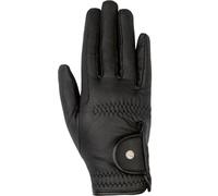 HKM Unisex Grip Style forro polar Guantes de montar Negro XS