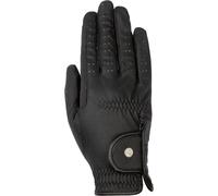HKM Unisex Grip Style Guantes de montar Negro XS
