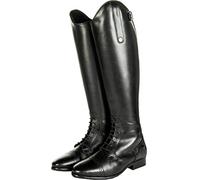HKM Valencia - Botas de equitación con diseño de oso de peluche, largo y estrecho, color negro, talla 36