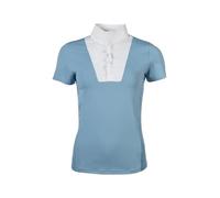 HKM Virginia Manga Corta Polo de Concurso, Ice Blue, XXS para Mujer