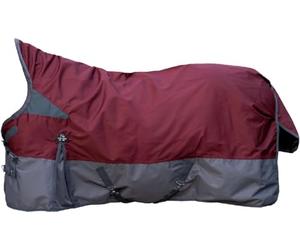 HKM Yukon Manta cuello alto 600D, 200g relleno Rojo Oscuro/Gris 155