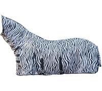 HKM Zebra Manta Anti-Moscas con Cuello con cinturó Blanco/Negro 95