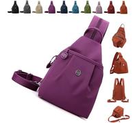 HKNLMM Bolso Tote de Viaje Antirrobo Premium 3 en 1, Bolso de Trabajo Impermeable 2 Vías, Mochila Convertible Gran Capacidad con Correas Ajustables para Mujer(Purple)