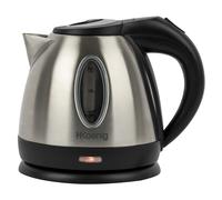 H.Koenig Hervidor de agua eléctrico BO12 1,2L Acero inoxidable práctico compacto 1630 W, vaso graduado con nivel de agua visible, ebullición calentamiento rápido, lavable, indicador luminoso, base 360