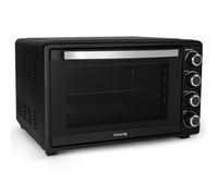 H.Koenig FO45 Mini Horno Eléctrico Free Standing 45L Multifunción Compacto 2000W Programable, 230°, Temporizador 60 min, Auto Apagado, Puerta de cristal, Parrilla y bandeja recogegotas, Pizza, Platos
