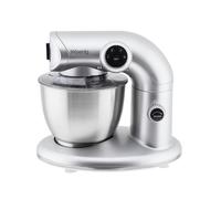 H.Koenig KM S KM80 Batidora Amasadora Profesional, Potencia 1000 W, Capacidad 5.5 L, 4 Velocidades, hasta 2 Kg de Masa, Brazo con Cabeza Reclinable y Móvil, Acero Inoxidable, 80 dB, Color Gris (80136)