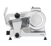 Cortadora de fiambre eléctrica H.Koenig MSX220, profesional, precisa, espesor de corte 0-12 mm, cuchilla italiana de 22 cm, afilador integrado, amplia bandeja 282 rpm