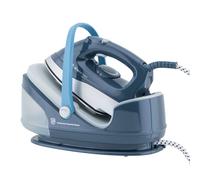 H.Koenig V5i Centro de Planchado 2400W, 100 g/min, 6 Bares, Plancha con Suela de Cerámica, Depósito de Agua extraíble 1.7L, Autonomía Ilimitada, Control Manual de la Temperatura, Azul