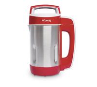 H.Koenig Sopera Eléctrica y Licuadora, Máquina para Hacer Sopas, Batidos, o Compotas, 1.1 litros, 850 W, 4 Programas, Acero Inoxidable, Rojo MXC18, plástico