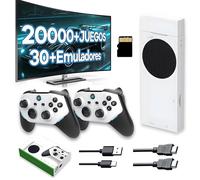 HKOORLAMULS M88 Stick 128G consola retro inalámbrica: 20000+ juegos integrados con 30+ emuladores,salida 4K HD,Plug & Play para TV y soporte hasta 512GB de tarjeta TF externa