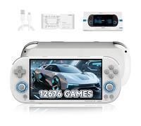 HKOORLAMULS Trimui Smart Pro Retro consola de juegos portátil 64G,Retro Gaming 4.96-In 1280x720 IPS HD Display 5000 mAh Linux System,Preload 12676 Classic Games with 26 Emulators(White)