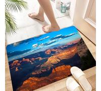 HKPOEQ Alfombra de Baño Antideslizante 40x60 cm,Formación rocosa histórica del Gran Cañón al Amanecer con Cielo y Nubes,Microfibra Súper Absorbente y Suave, Alfombrilla Lavable y Ducha o Bañera