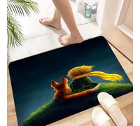 HKPOEQ Alfombra de Baño Antideslizante 40x60 cm,Le Petit Prince et le Renard Regardent le,Microfibra Súper Absorbente y Suave, Alfombrilla Lavable y Ducha o Bañera