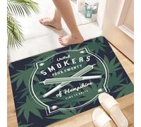 HKPOEQ Alfombra de Baño Antideslizante 60x90 cm,¿Fumas? - Señal Que lo prohíbe.,Microfibra Súper Absorbente y Suave, Alfombrilla Lavable y Ducha o Bañera