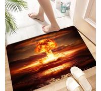 HKPOEQ Alfombra de Baño Antideslizante 60x90 cm,Potente explosión de una Bomba Nuclear en el océano. Guerra Nuclear. Alta Res,Microfibra Súper Absorbente y Suave, Alfombrilla Lavable y Ducha o Bañera