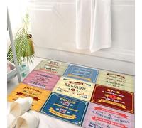 HKPOEQ Alfombrilla de Baño de Microfibra, Tapete para Puerta y Mascotas, Súper Grueso y Absorbente,Cita, patrón de Citas motivacionales para el éxito con Arte temático de Actitud Positiva,50 x 80 cm
