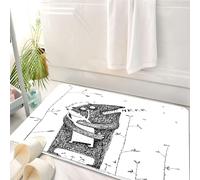 HKPOEQ Alfombrilla de Baño de Microfibra, Tapete para Puerta y Mascotas, Súper Grueso y Absorbente,Decoración Peculiar, Padre e Hijo, Monstruo, Abrazo, Abrazo, Amor, paternidad, FAA,50 x 80 cm