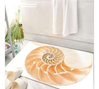 HKPOEQ Alfombrilla de Baño de Microfibra, Tapete para Puerta y Mascotas, Súper Grueso y Absorbente,Decoración de geometría Sagrada, Concha de Nautilus Que Muestra Las cámaras en Curvas de,50 x 80 cm