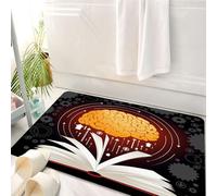 HKPOEQ Alfombrilla de Baño de Microfibra, Tapete para Puerta y Mascotas, Súper Grueso y Absorbente,El Conocimiento Enciende el Poder del Cerebro, el Cerebro: los Libros se conectan para r,50 x 80 cm