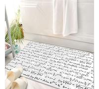 HKPOEQ Alfombrilla de Baño de Microfibra, Tapete para Puerta y Mascotas, Súper Grueso y Absorbente,Fórmulas matemáticas patrón sin Costuras Ecuaciones matemáticas Dibujadas a Mano ilustra,50 x 80 cm