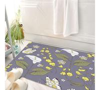 HKPOEQ Alfombrilla de Baño de Microfibra, Tapete para Puerta y Mascotas, Súper Grueso y Absorbente,Ilustración Vectorial de un patrón sin Costuras con Flores de Cala. Fondo Floral.,50 x 80 cm
