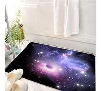 HKPOEQ Alfombrilla de Baño de Microfibra, Tapete para Puerta y Mascotas, Súper Grueso y Absorbente,Misteriosas escenas cósmicas, Agujeros Negros y nebulosas, vórtice Estelar, una visión d,50 x 80 cm