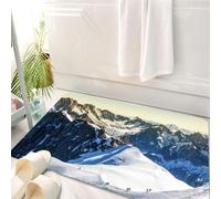 HKPOEQ Alfombrilla de Baño de Microfibra, Tapete para Puerta y Mascotas, Súper Grueso y Absorbente,Mont Blanc Chamonix Alpes Franceses Francia Europa Turistas Escalada Montaña,50 x 80 cm