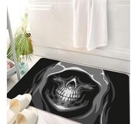 HKPOEQ Alfombrilla de Baño de Microfibra, Tapete para Puerta y Mascotas, Súper Grueso y Absorbente,Muerte de Eclipse y Muerte de Scythe, Dios de la Muerte en la Tenue luz del Sol, Reaper,50 x 80 cm