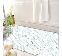 HKPOEQ Alfombrilla de Baño de Microfibra, Tapete para Puerta y Mascotas, Súper Grueso y Absorbente,Papel Tapiz de matemáticas sin Costuras sobre Fondo Blanco,50 x 80 cm