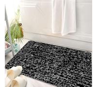 HKPOEQ Alfombrilla de Baño de Microfibra, Tapete para Puerta y Mascotas, Súper Grueso y Absorbente,Patrón Vectorial matemático sin Costuras con Figuras, fórmulas y Ecuaciones matemáticas,50 x 80 cm