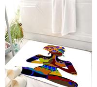 HKPOEQ Alfombrilla de Baño de Microfibra, Tapete para Puerta y Mascotas, Súper Grueso y Absorbente,Personas al Estilo étnico de Rezar a Sus Dioses.,50 x 80 cm