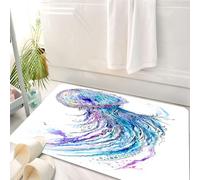 HKPOEQ Alfombrilla de Baño de Microfibra, Tapete para Puerta y Mascotas, Súper Grueso y Absorbente,Pintura en Acuarela y Tinta de Medusas. Ilustración Creativa de Arte Marino con Medusa a,50 x 80 cm