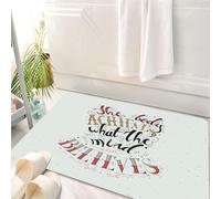 HKPOEQ Alfombrilla de Baño de Microfibra, Tapete para Puerta y Mascotas, Súper Grueso y Absorbente,Póster en Color con Imagen rasterizada para motivar el Fitness. El Cuerpo logra lo Que l,50 x 80 cm