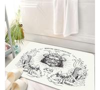 HKPOEQ Alfombrilla de Baño de Microfibra, Tapete para Puerta y Mascotas, Súper Grueso y Absorbente,Samuráis, Herencia de Las Artes Marciales japonesas, espíritu samurái de Las Artes Marci,50 x 80 cm