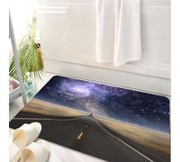 HKPOEQ Alfombrilla de Baño de Microfibra, Tapete para Puerta y Mascotas, Súper Grueso y Absorbente,Surrealista, Autopista Que Conduce a la Vía Láctea, Nebulosa, Cielo, Vida Mística, Image,50 x 80 cm