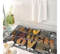 HKPOEQ Alfombrilla de Baño de Microfibra, Tapete para Puerta y Mascotas, Súper Grueso y Absorbente,Vive, ríe, ama, Diciendo Que promueve los valores sagrados de,50 x 80 cm