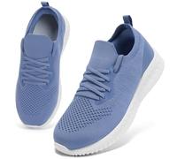 HKR Zapatillas deportivas para mujer, para correr, deportes, caminar, tenis ligeros, Stone Wash, 38.5 EU