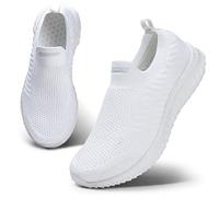 HKR Zapatos Slip-on Mujer para Sin Cordones Casual Running Fitness Andar Blancas 38 EU