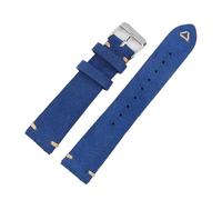 HKSDKABOP cinturón de cuero de cuero, Correa de reloj de piel de ante suave con cierre de resorte y liberación rápida, varios tamaños, multicolor(Dark blue,22mm)