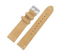 HKSDKABOP cinturón de cuero de cuero, Correa de reloj de piel de ante suave con cierre de resorte y liberación rápida, varios tamaños, multicolor(Beige,20mm)