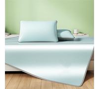 HKSDKABOP Estera de Cama refrescante for Verano, Tela de Seda Helada, Correas Antideslizantes, Juego de 3 Piezas, Varios tamaños(150 * 200cm)