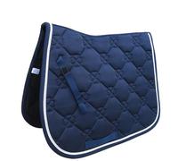 HKSDKABOP Silla de Caballo, Mantilla de Doma Transpirable for Salto, algodón Grueso y elástico, con Doble Cuerda Rodillo for Equipamiento equino for el Lomo del Caballo(Blue)
