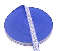 HKSDKABOP Tejido Reflectante de Alta Visibilidad, 2.7cm Rhombic Reflective Fabric Ribbon Carved and Woven DIY Hand Sewing 5 Meter Multicolor(Blue 2.7cm)