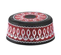 HKSICHENGKEJI Gorro kufi de oración musulmana para hombre, diseño de calavera islámica, gorro de oración turca árabe, omaní, regalo Eid, Rojo vino, talla única