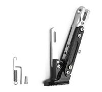 HKSOPC Caballete Lateral de Moto para Moto Guzzi V85TT V 85, Soporte de Estacionamiento de Aleación de Aluminio Reforzado, Base Antideslizante Ancha,C Silver