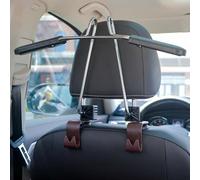 HKSOPC Percha para Coche para Opel Mokka X Crossland X, Percha para el Reposacabezas del Asiento Trasero del Coche Perchero el Respaldo del Asiento Percha de Viaje,A Black