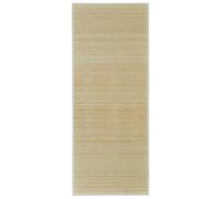 HKTMGDNG Alfombra de bambú natural, 80 x 200 cm, alfombrilla antideslizante | Alfombra de pasillo natural para salón y dormitorio con bordes resistentes y base antideslizante.