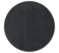 HKTMGDNG Alfombra redonda de bambú, 60 cm, moderna, color gris | Alfombrilla de bambú natural con base antideslizante para salón y pasillo, fácil de limpiar y enrollable.